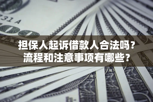 济南担保人起诉借款人合法吗？流程和注意事项有哪些？