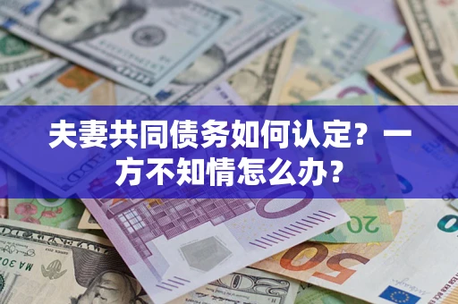 济南夫妻共同债务如何认定？一方不知情怎么办？
