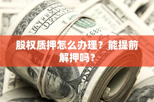 济南股权质押怎么办理？能提前解押吗？