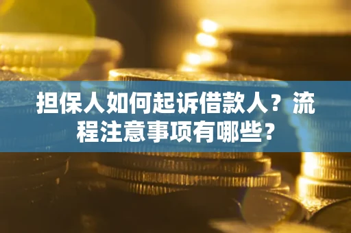 济南担保人如何起诉借款人？流程注意事项有哪些？